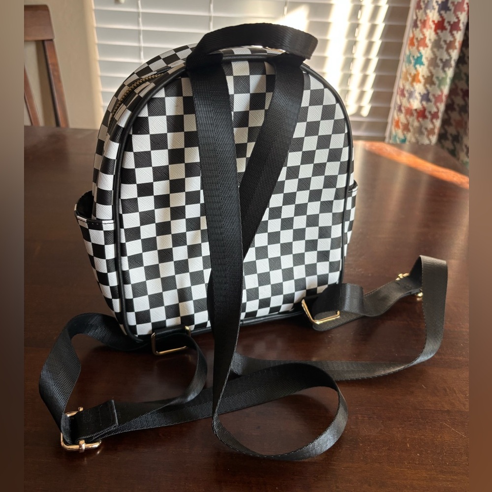 Backpack Mini - Black/White Checkered, Mini Backp… - image 4